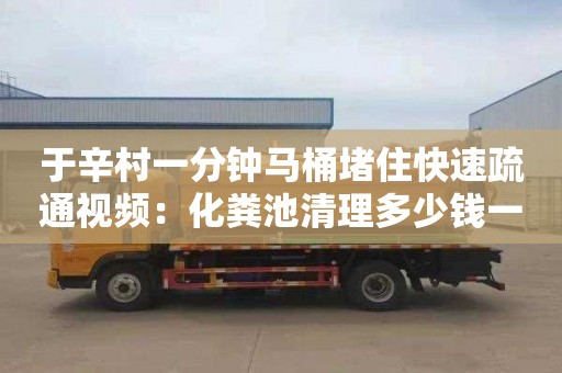 于辛村一分鐘馬桶堵住快速疏通視頻：化糞池清理多少錢(qián)一次