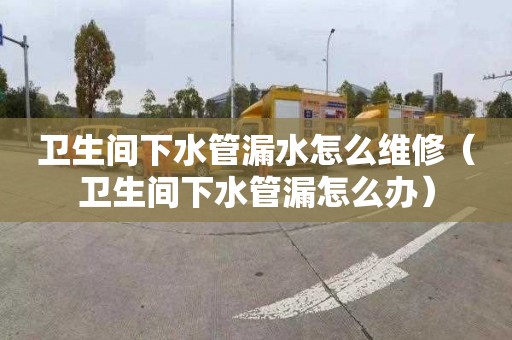 衛生間下水管漏水怎么維修（衛生間下水管漏怎么辦）