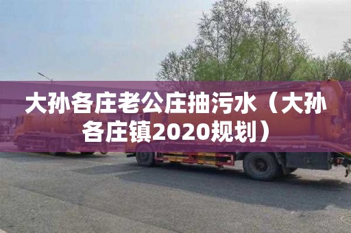 大孫各莊老公莊抽污水（大孫各莊鎮2020規劃）