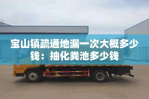 寶山鎮疏通地漏一次大概多少錢(qián)：抽化糞池多少錢(qián)