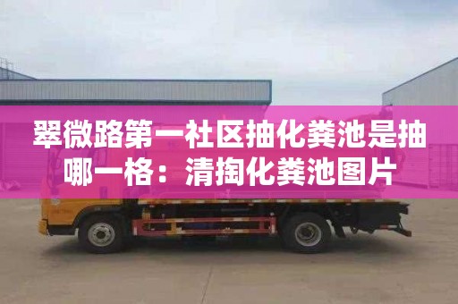 翠微路第一社區抽化糞池是抽哪一格：清掏化糞池圖片