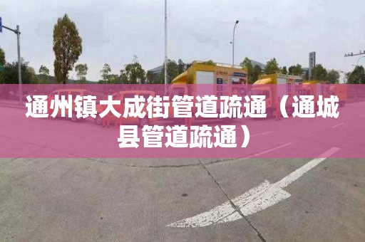 通州鎮大成街管道疏通（通城縣管道疏通）