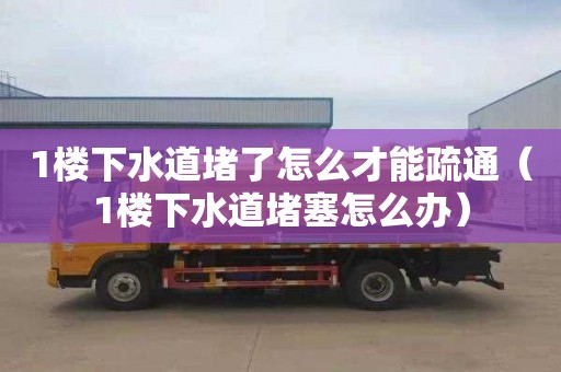 1樓下水道堵了怎么才能疏通（1樓下水道堵塞怎么辦）